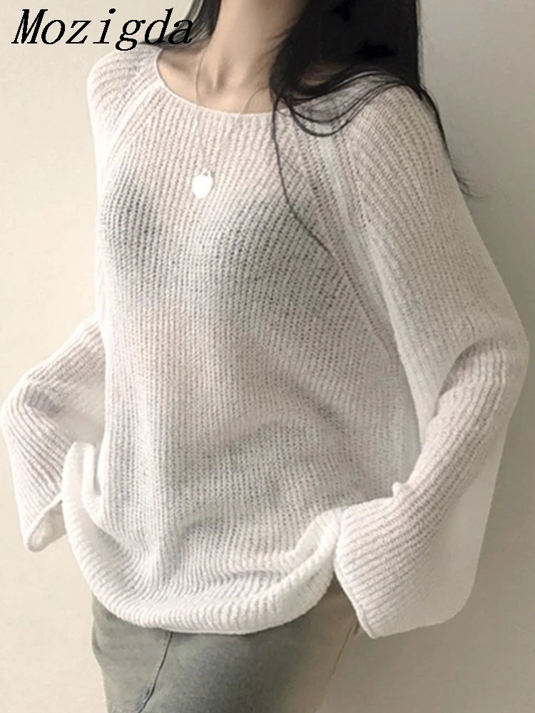 

Autumn Hollow Out Knitted Long Sleeve T Shirt Sweet Scoop Neck Cotton Thin Smock Casual Street Tee Ladies Tops Woman