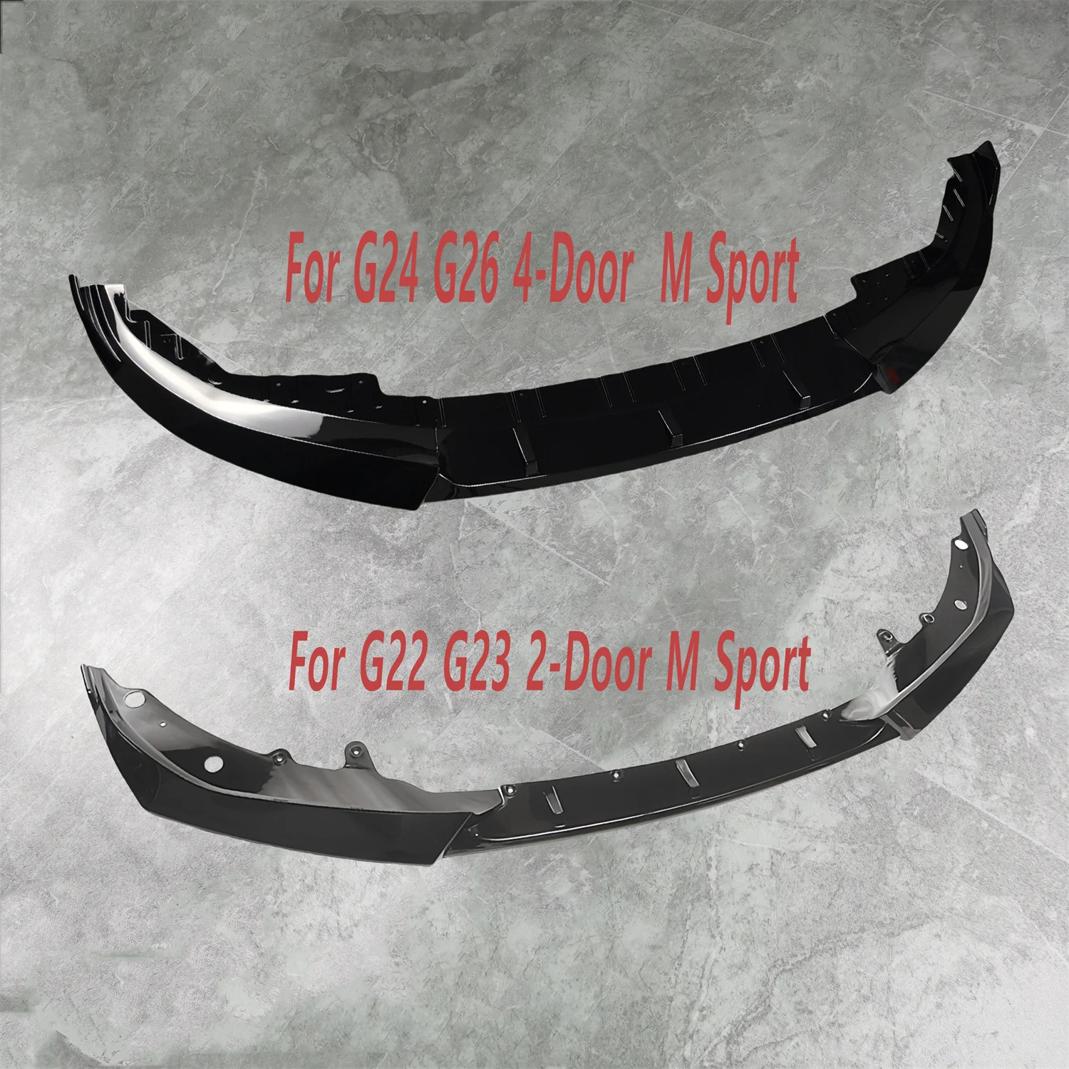 For Bmw G22 G23 G24 G26 Front Bumper Splitter Lip Spoiler Diffuser 420i 430i 430d M440i i4 M50 M Sport 2019-2025 Bodykits Tuning