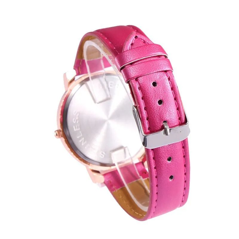 New Hello Kitty Diamond Quartz Watch for Women Sanrio Cartoon Fashion PU Leather Belt Watch Children Birthday Gift