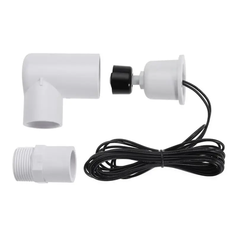 AC62-SS2 Float Switch L-Shape With 3/4 Inch Adaptor And 6Ft Wire Water Float Switch For HVAC Drain Pan Condensate Outlet
