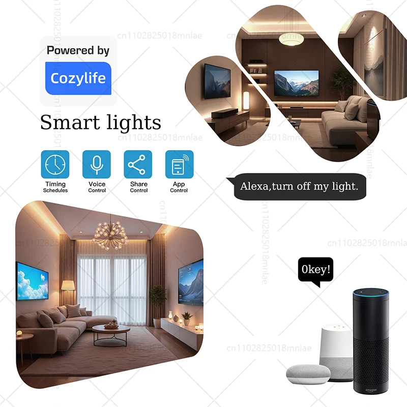 5W E14 Свеча Лампа Cozylife App Control Смарт-лампа Wi-Fi Bluetooth RGBCW Светодиодный светильник 110 В 220 В Хрустальные лампы с регулируемой яркостью Украшение комнаты