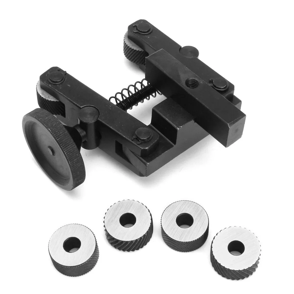 

Knurling Knurler Tool Holder Linear Knurl Tool Lathe Adjustable Shank with Wheels Lathe Tools