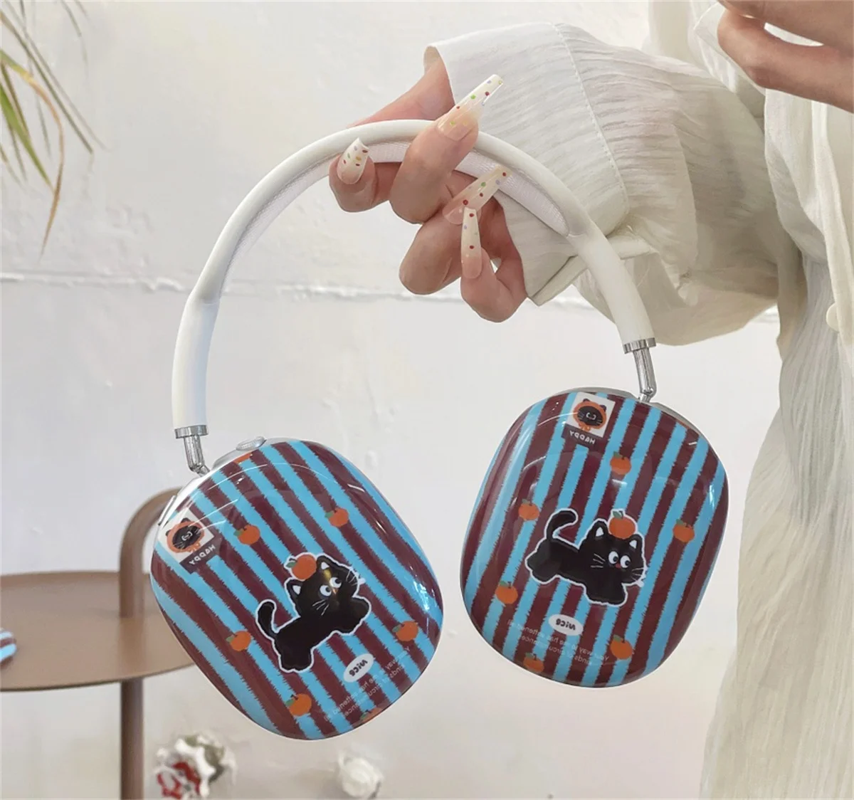 حافظة AirPods Max، تصميم نمط قطة لطيف، غطاء حماية لسماعات الرأس Kawaii Girls Boys لهاتف Apple Air Pod Max #1