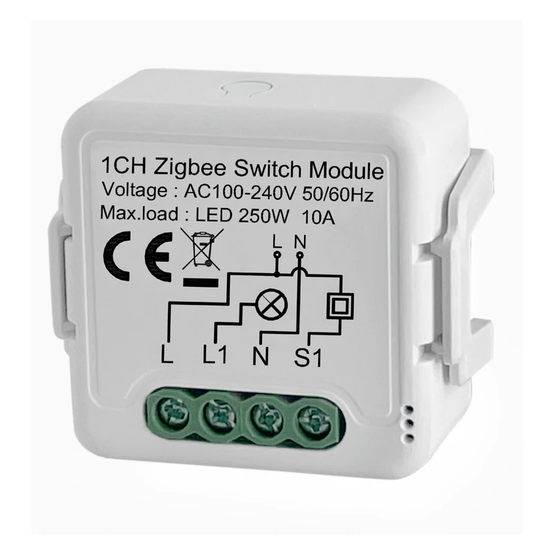 Lonsonho Tuya Smart Zigbee Switch Module Relay Smartlife Home Automation Alexa Google Assistant Alice Compatible