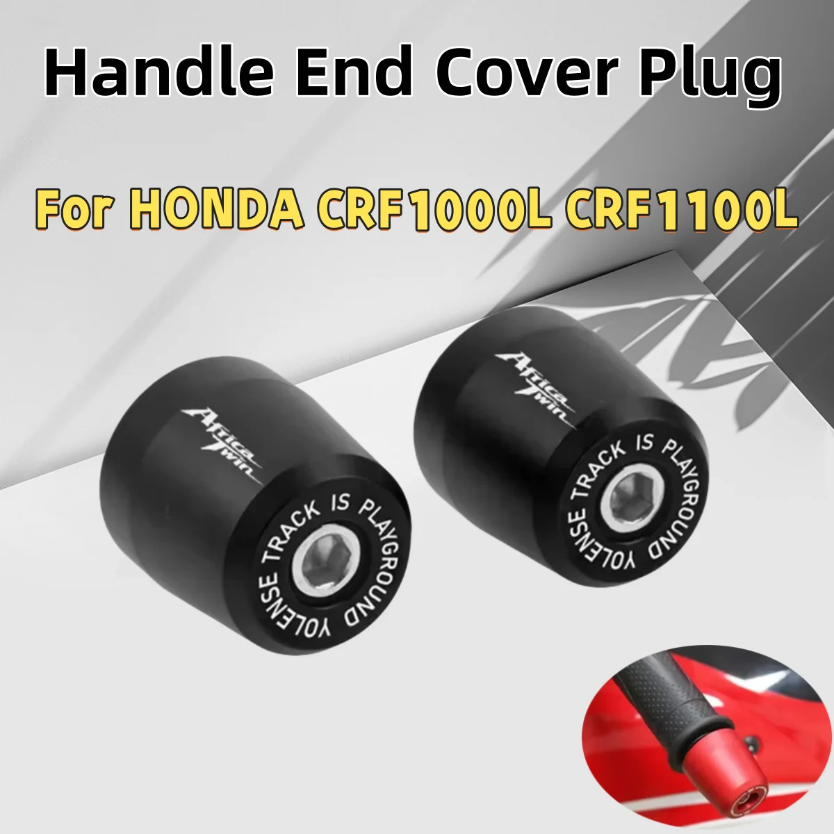 

For HONDA CRF1000L CRF1100L Africa Twin Handle Bar End Handlebar Grips ends Sliders Cap Plug Slider Counterweight cover