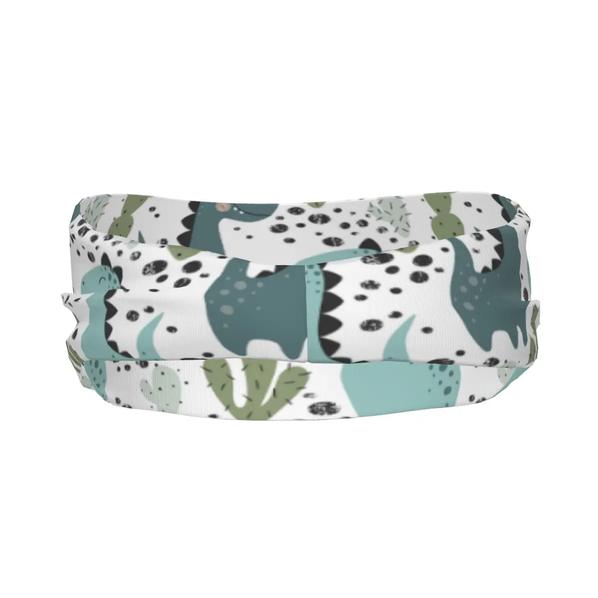 Dinosaur Pattern Elastic Hair Band Yoga Headband Makeup Hair Hoop Headwrap