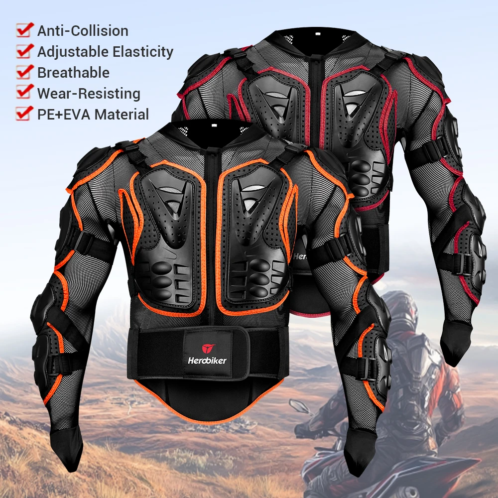 HEROBIKER Motocross Jacket Motorcycle Armor Adult Body Armor Motorcycle Riding Protection Bike Riding Jacket Protection