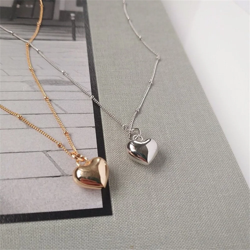 

Корейский воротник S925 — минималистское сердце, летняя нишевая роскошная персиковая шейная цепочка INS