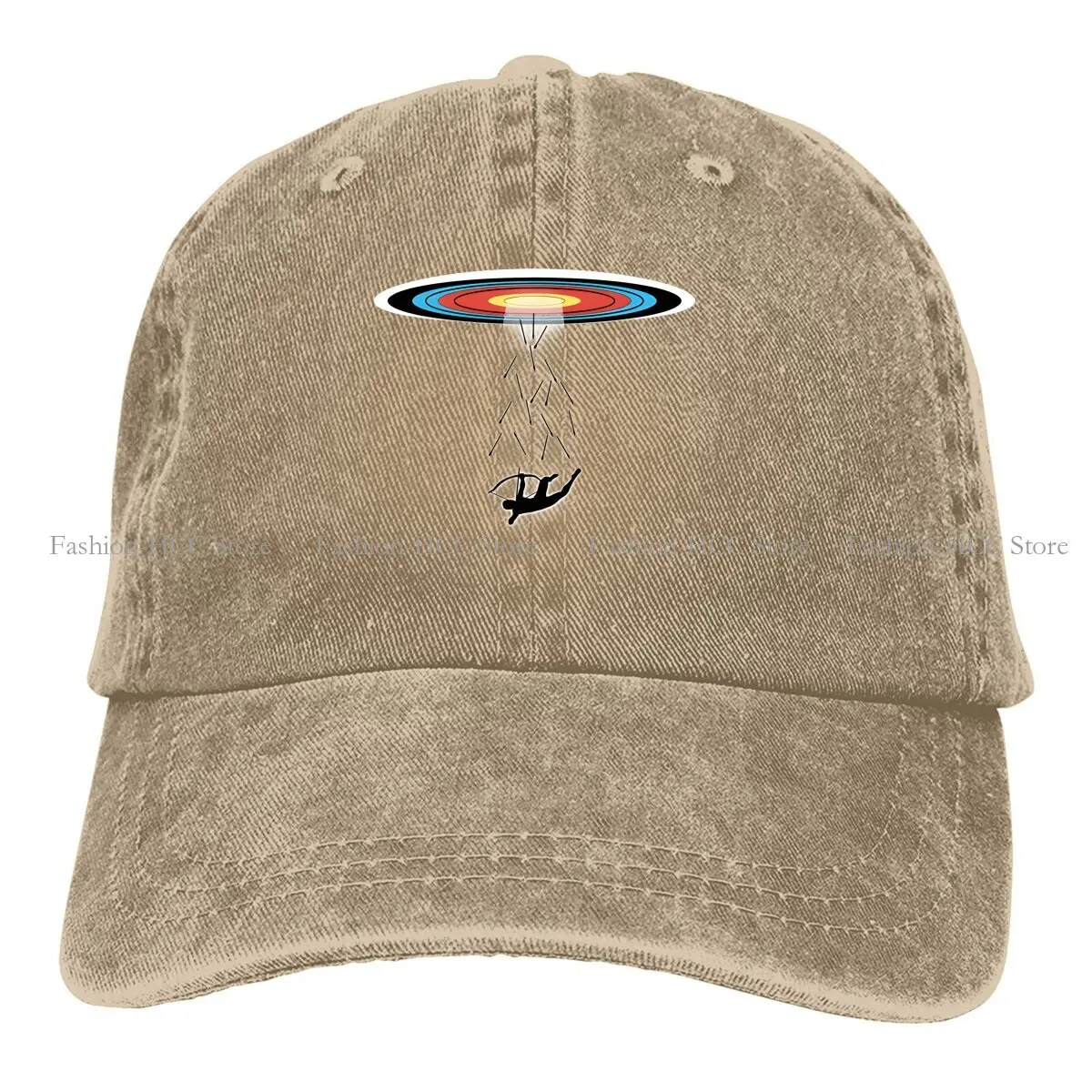 

Archery Sport Multicolor Hat Peaked Women's Cap UFO Alien Abduction Personalized Visor Protection Hats