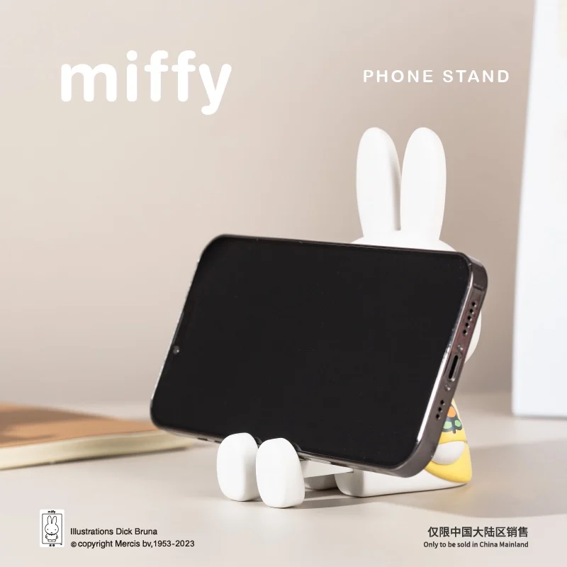 

Оригинальная подставка для телефона Miffy, растягивающийся кронштейн, серия Kawaii, украшение для рабочего стола, периферийная фигурка аниме, кукла, игрушка в подарок
