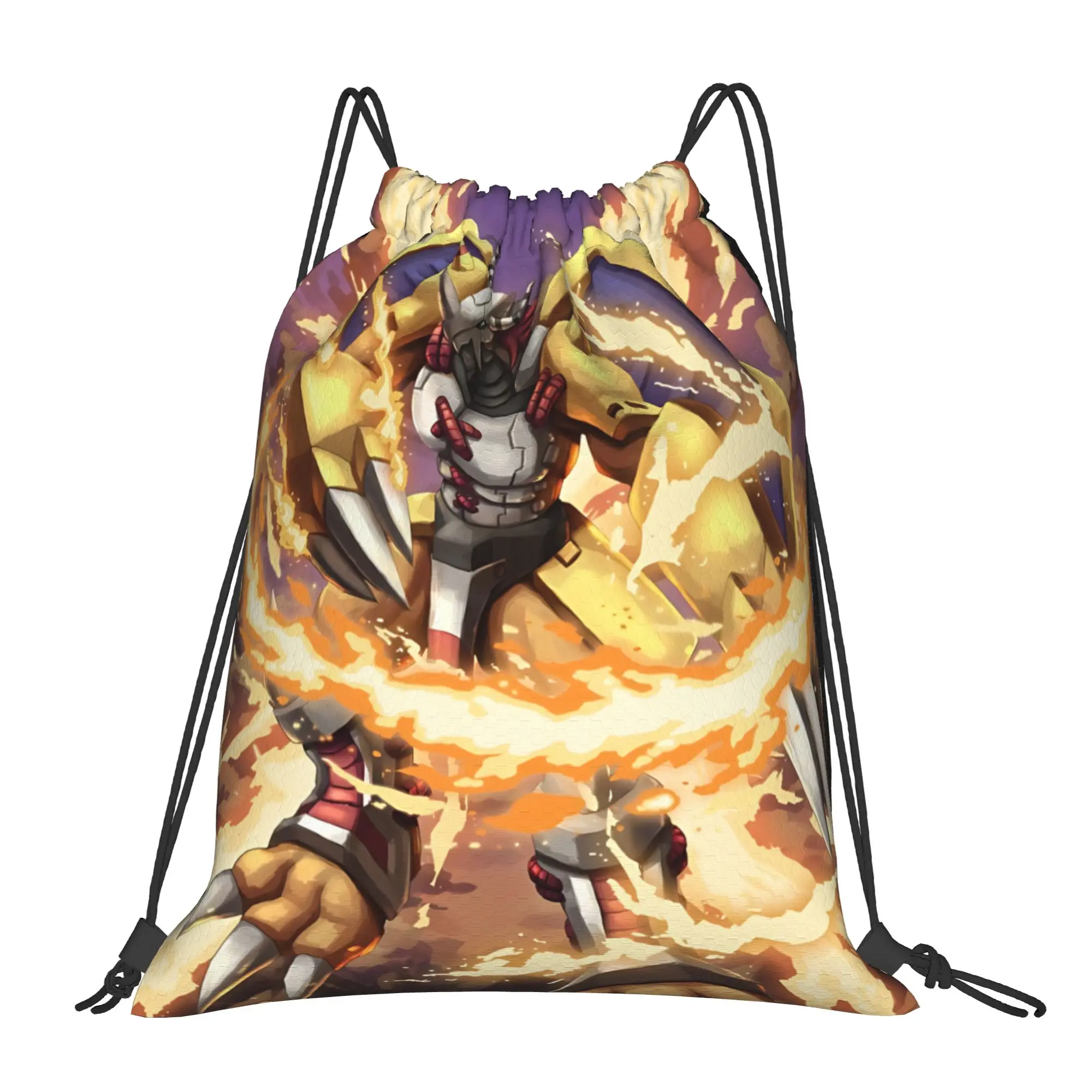 bag Pouch Digital Monster  Drawstring Bags Hiking Pouch Print Backpack Boy Girls School Shoe Bag