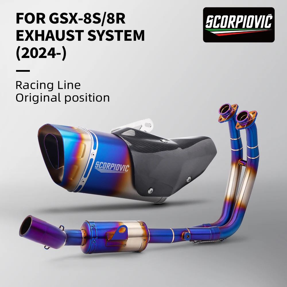 

For Suzuki GSX-8S GSX-8R Stainless Steel Front Exhaust Manifold 51mm Modified Slip-On Exhaust System