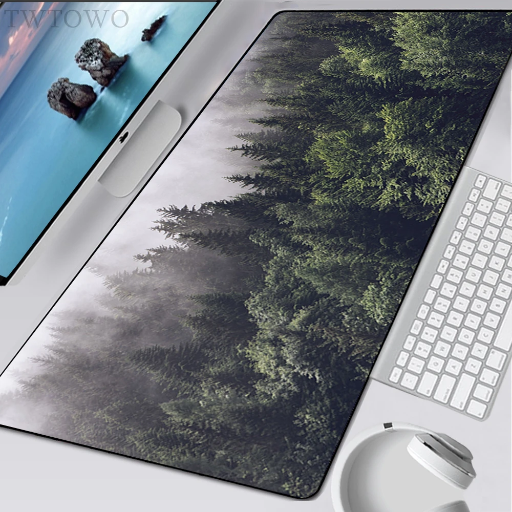 Mouse Pad Gamer HD XXL Computer keyboard pad Desk Mats MousePads Forest Landscape Gamer Laptop Carpet Natural Rubber Table Mat