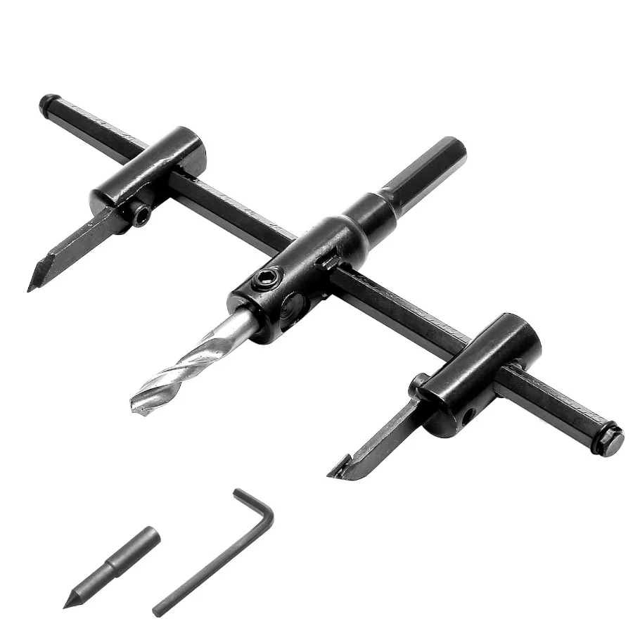 13 16 to 77 8 Adjustable Hole Saw Circle Hole Cutter Drill Bit for Woodworking and Drywall Installation Heavy Duty Round Cuttin