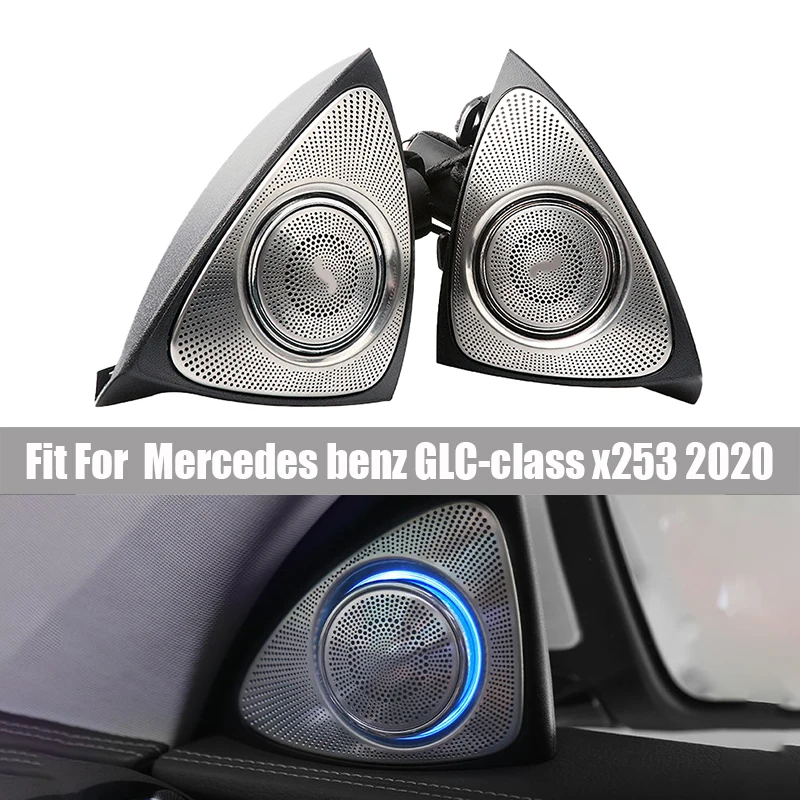 64 Colors 3D Rotary Treble Tweeter Speakers with Ambient Lights Suitable for Mercedes Benz GLC-class X253 2020