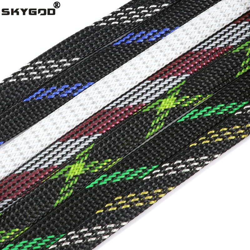 

1~50M PET Braid Sleeve High Density 16mm Insulated Expandable Braided Wires Organizer Cable Wrapping Sheath Protector