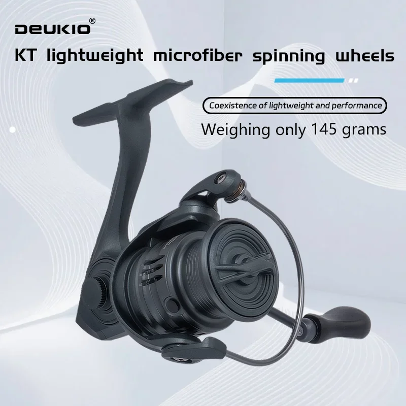 DEUKIO Lightweight Spinning Reel Fishing Reel Gear Ratio 5.2:1 Powerful Spinning Fishing Reels for Freshwater Saltwater