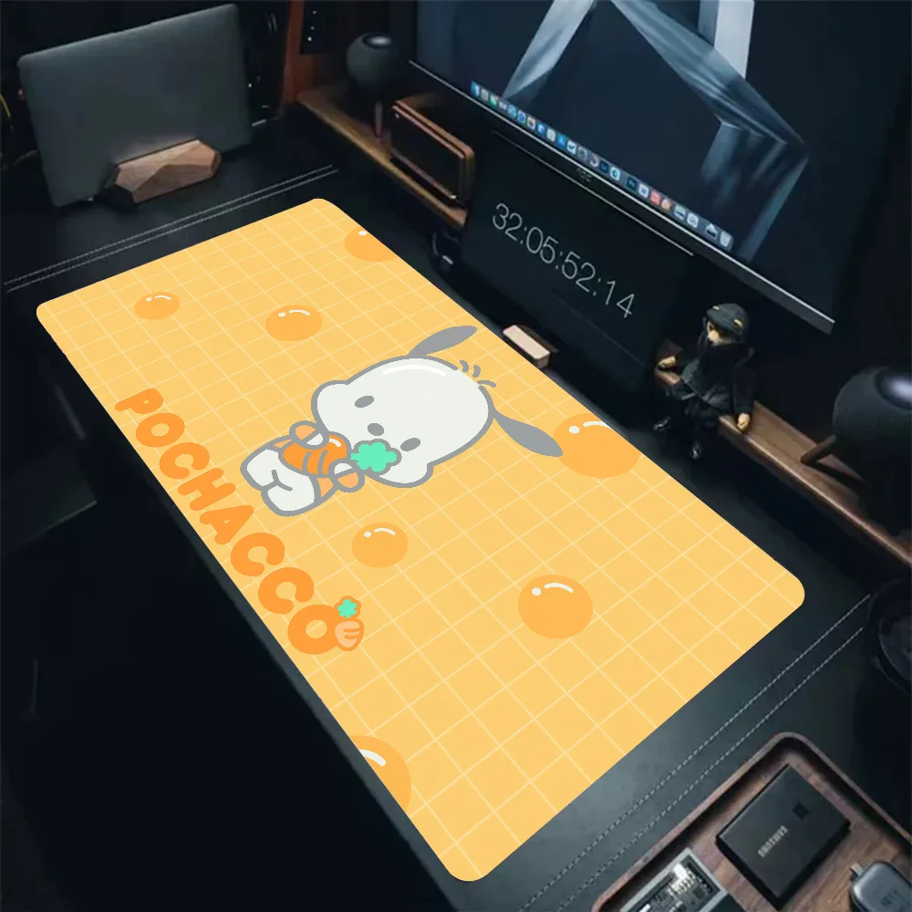 MINISO Cute P-Pochacco Mousepad Mouse Mat Desk Mat With Pad gaming accessories Prime Gaming XXL Keyboard Pad