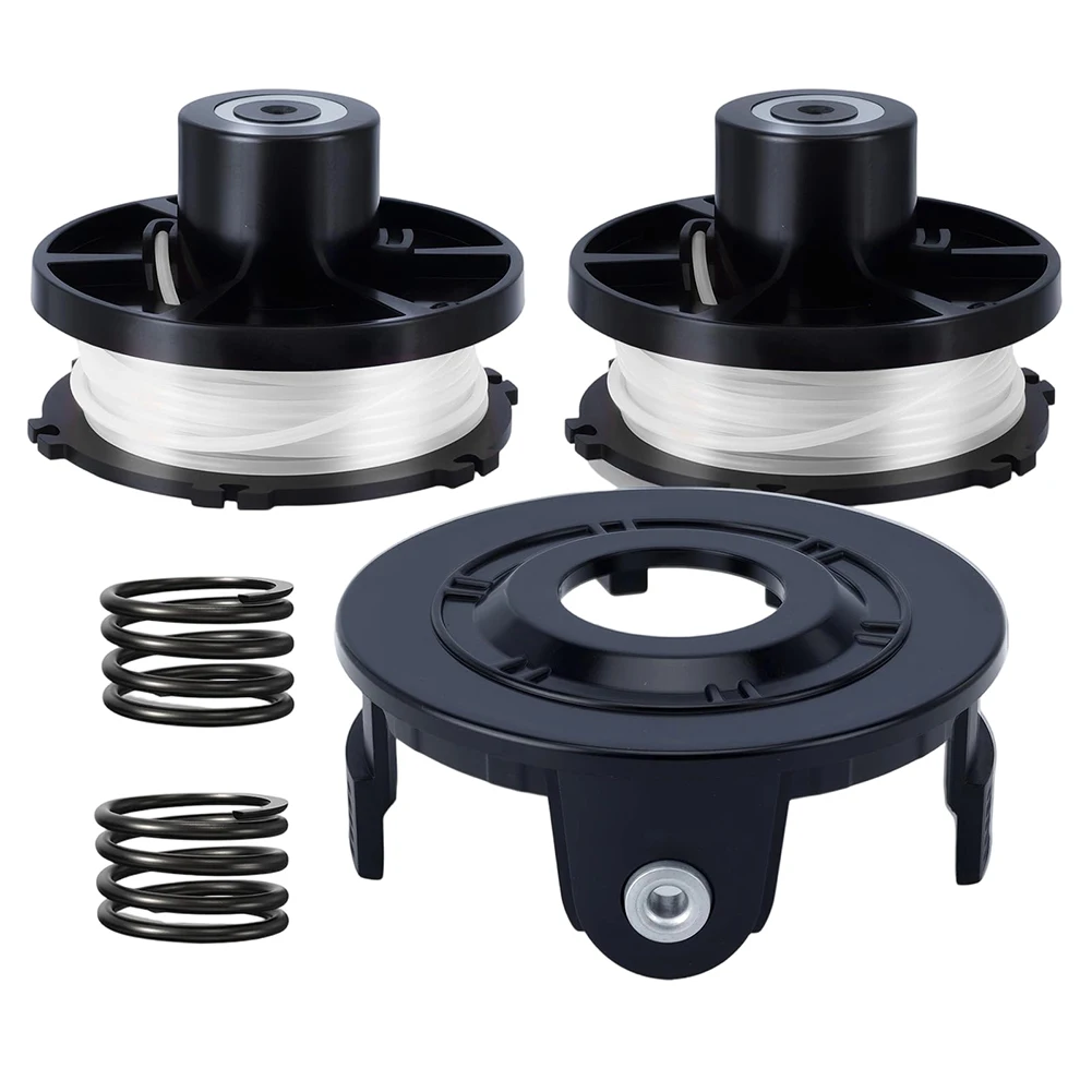 Spool Replacement Set for Grass Trimmer DUR181 DUR181Z DUR181RF 1.6 mm Thread 6 m Length 2 Spools 1 Cover 2 Springs Reliable Fit