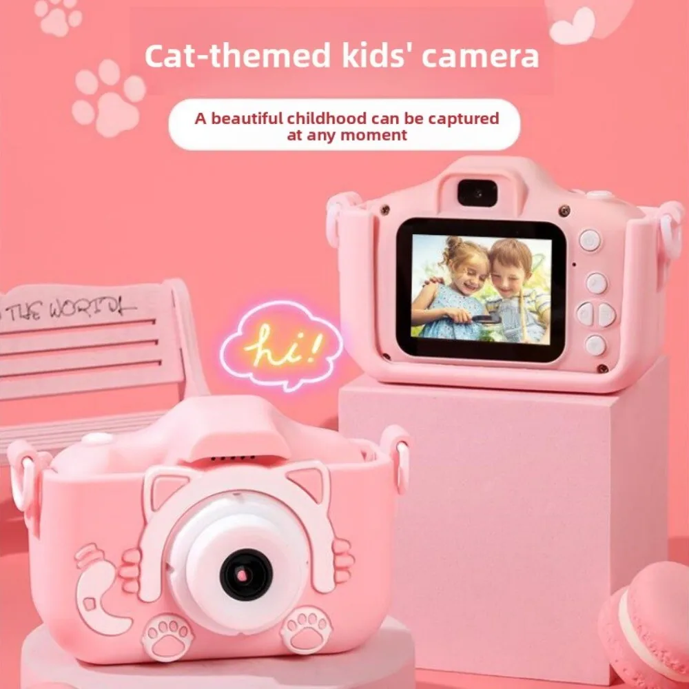 Kids Cartoon Style HD Digital Electronic Camera Dual Screen Single Lens for Children Photography Learning and Fun Gift Activity