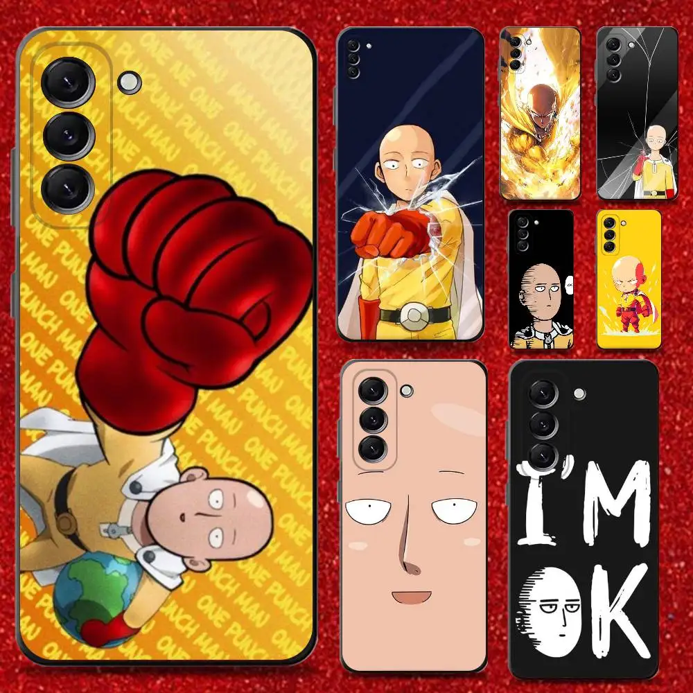 

One-Man Punch Anime Phone Case For Samsung Galaxy A13,A21s,A22,A31,A32,A52,A53,A71,A80,Soft Black Shell
