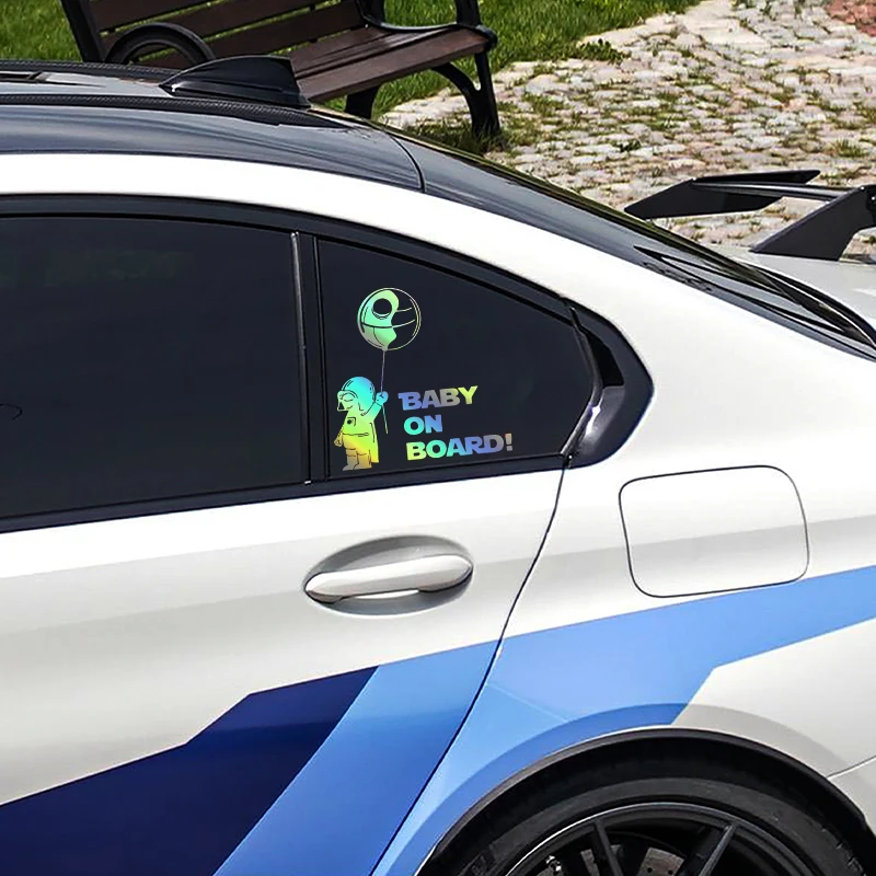 G187 Astronaut Baby on Board Creative Car Sticker Pattern Automobiles Bumper Exterior Accessories Vinyl Decals view 6