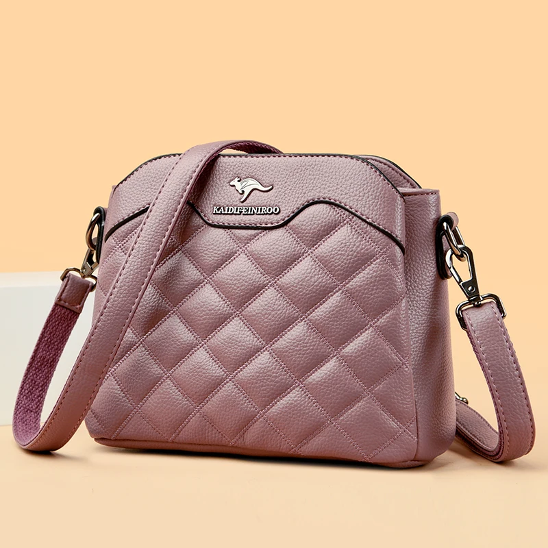 Bolsa de couro crossbody para mulheres, alta qualidade, bolsas de ombro, bolsa feminina de luxo, moda