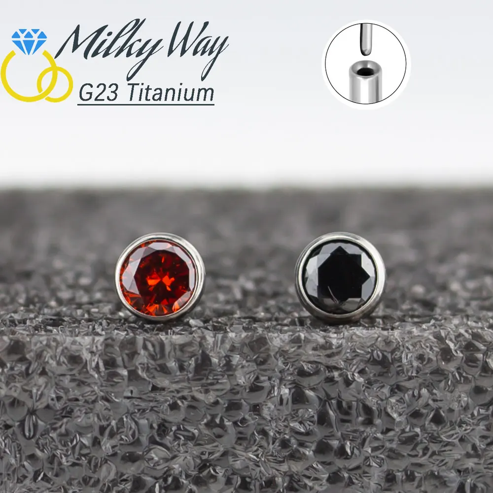 G23 Titanium Brincos Set para Mulheres, Sexy Push Pin, CZ Pedra, Labret, Lábio, Nariz Piercing, Ear Stud, Tragus, Cartilagem, Jóias Threadless