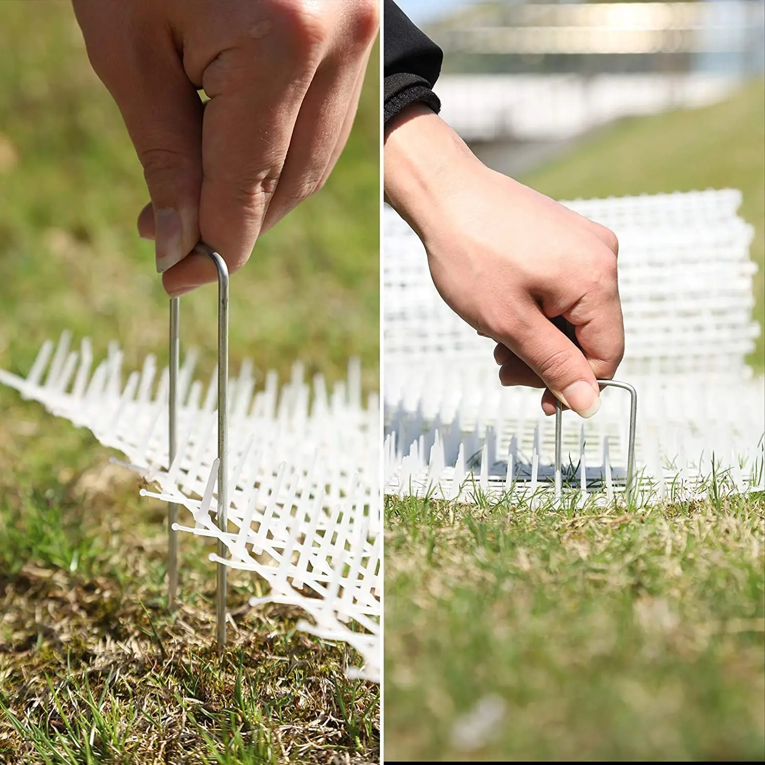 Katzenkotmatte weiß -4 m x 0,28 m, Anti-Katzen-Netzwerk mit Spikes, Garten-Grabstopper – Haustier-Hund-Katzen-Abschreckungsmatte für drinnen und draußen – Detail 17