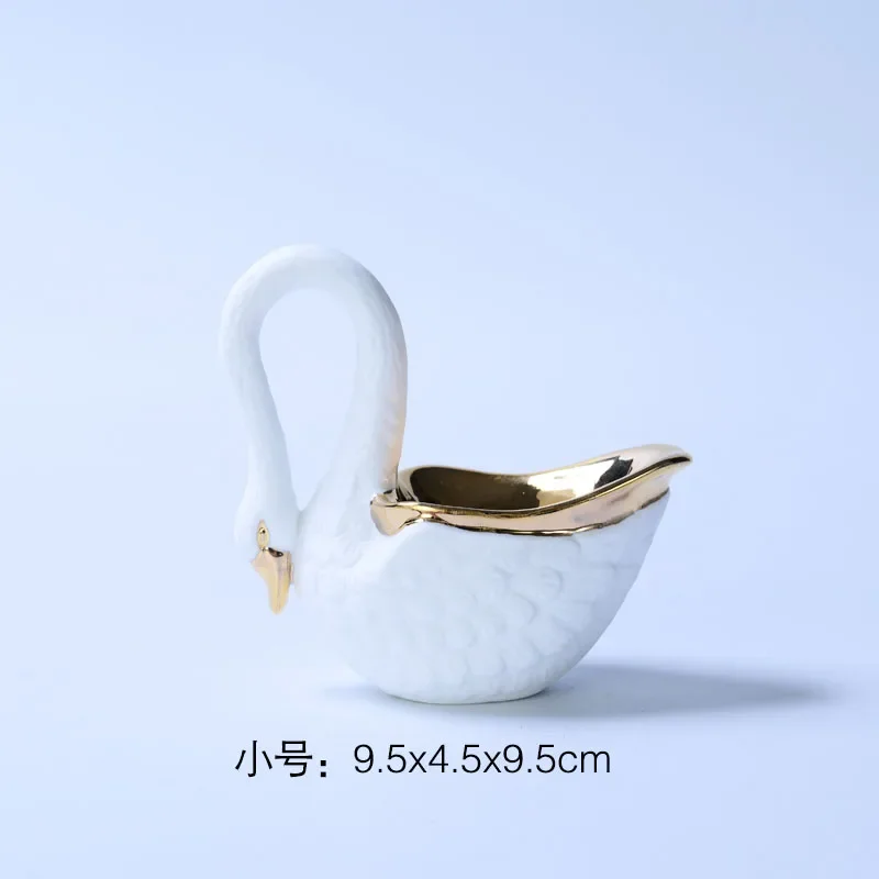 Imagem -03 - Europeu Osso China Xícara de Café Limori Swan Prato de Açúcar Granulado de Cerâmica Caixa de Armazenamento Ornamentos Bandeja de Trinket