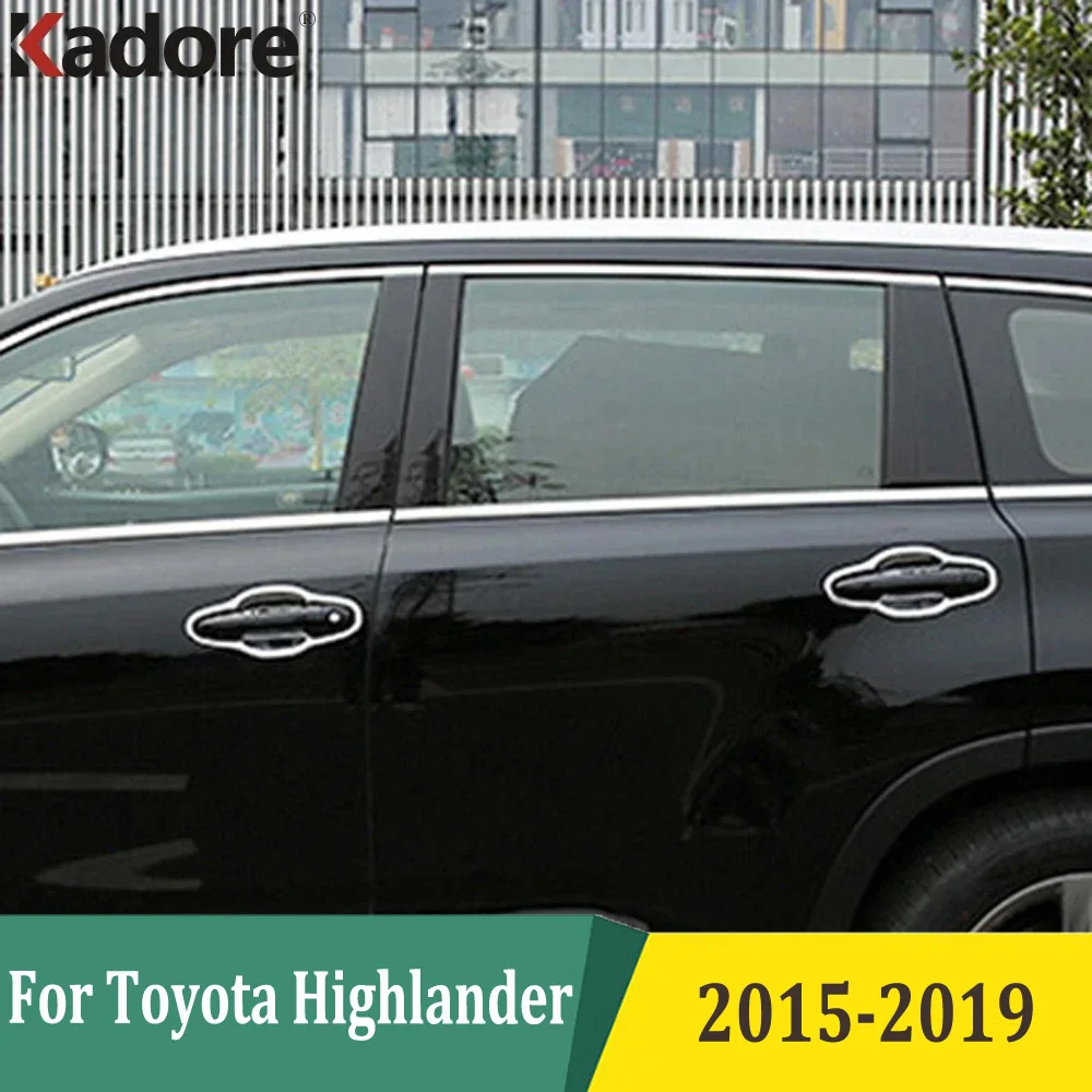 

For Toyota Highlander 2015 2016 2017 2018 2019 Chrome Side Door Handle Bowl Cover Trim Car Styling Exterior Accessories