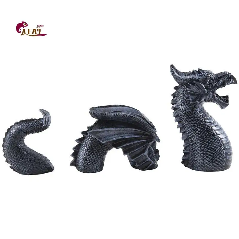 AEA9-The Gothic Dragon Garden Statues,Dragon Animal Figures,Ornaments For Patio,Office Decoration