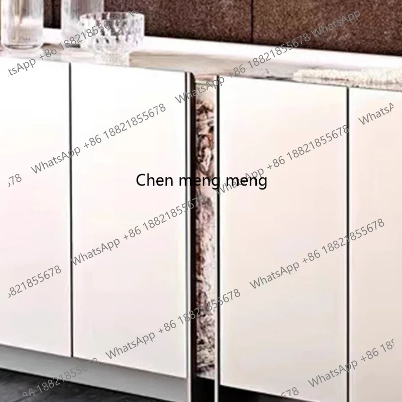 AB03  Home Italian style lacquered rock slab countertops Shoerack Shoe organizer Storage locker living room cabinets shoes cabin