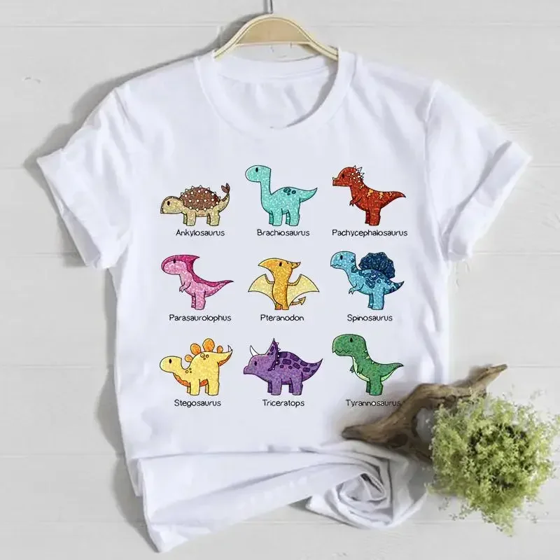 

Short Sleeve Animal Sweet Dinosaur Clothes Fashion Casual Tee Top Shirt Lady Tshirt Summer Female T Women Graphic T-shirts