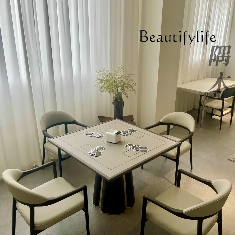 S Solid Wood Mahjong Tables And Chairs Combination Modern Chess And Card Room Special Table And Chair Combination Square Table