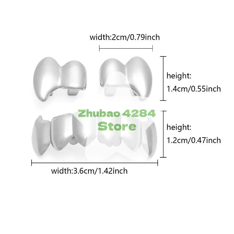 للجنسين الشرير الهيب هوب لامعة مزدوجة فانغ مصاص دماء Grillz قبعات الأسنان القابلة للإزالة هالوين تأثيري مجوهرات للجسم هدية المتحمسين.