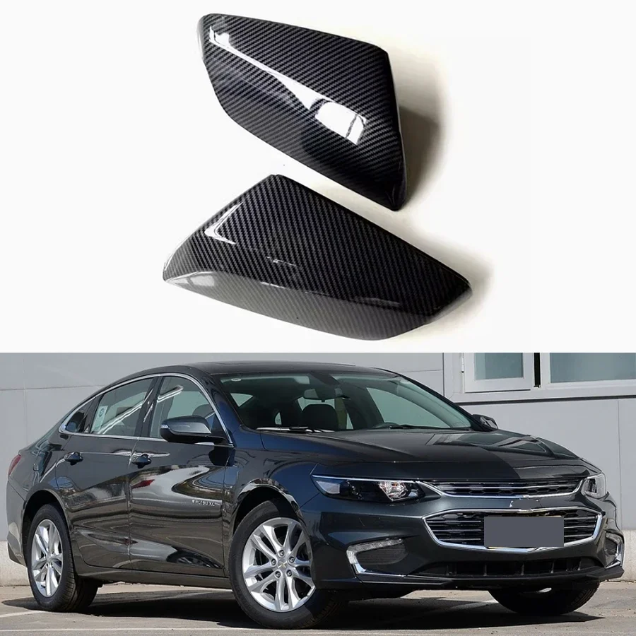 For Chevrolet Malibu XL Replace Reverse Mirrors Cover Cap Wing Door Side Mirror Housing Shell Carbon Fiber 1 Pair