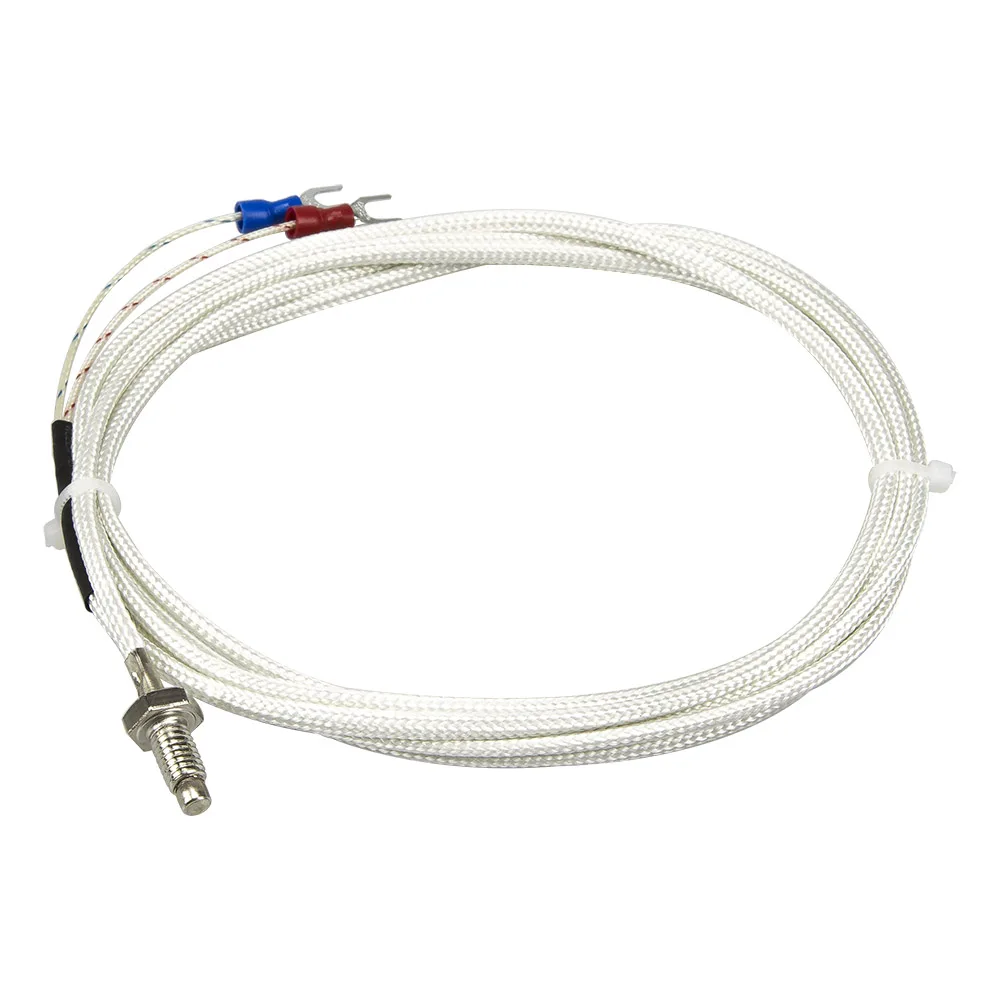 FTARB01 K E type M6 M8 M10 bolt head 2m fibreglass braided cabel screw thermocouple temperature sensor