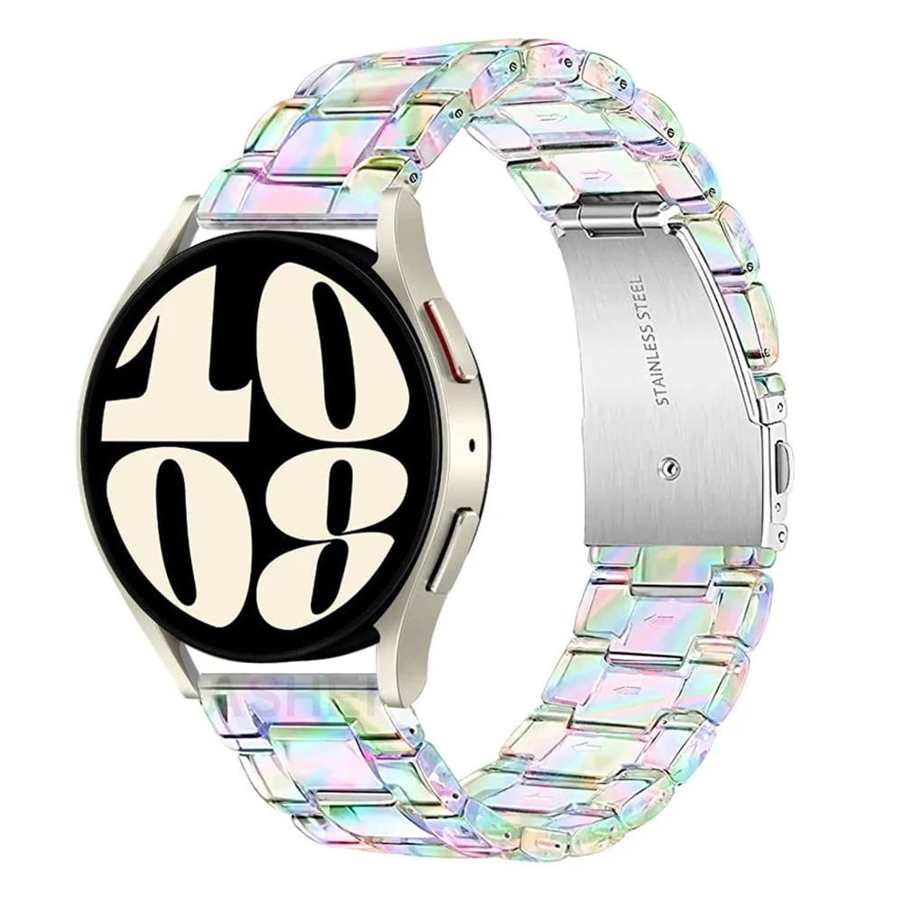 Bracelet transparent pour Samsung Galaxy Watch, 22, 20mm, 7, 6, 5, 4, 40mm, 44mm, 5 Pro, 45mm, 6, 4 Classic, 47mm, 43mm, 46mm, 42mm