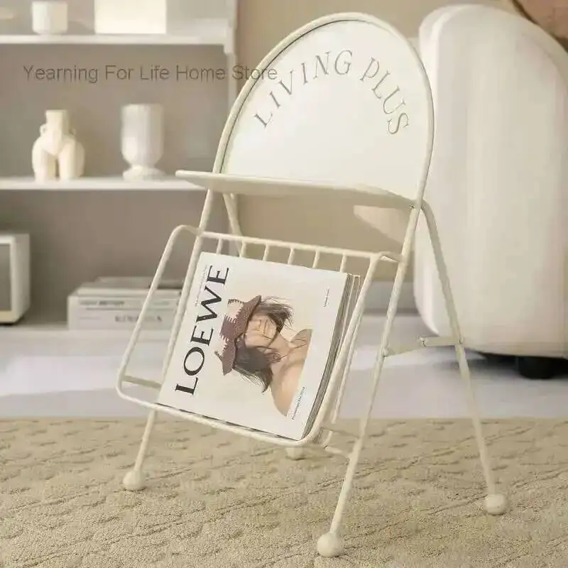 

Modern Magazine Medieval Iron Simple Rack Folding Floor-standing Book Rack Ins Style Desktop Storage Rack Tabletop Ornaments