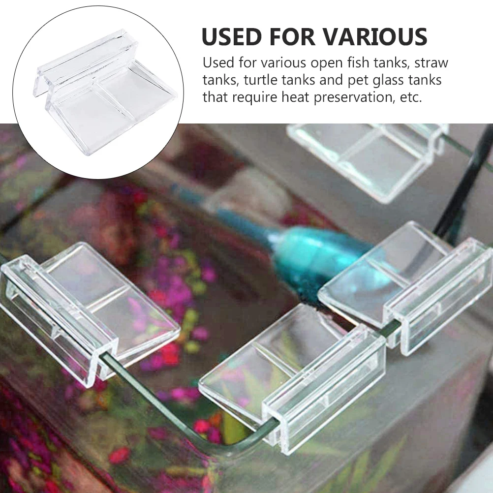 

10pcs 10mm Tank Cover Bracket Acrylic Durable Aquarium Rack Support Shelf Frameless Fish Tank Cover Frame Pet Supplies