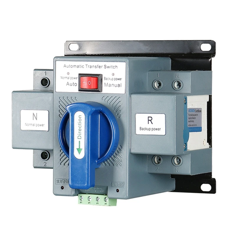 2P 63A 230V MCB Type Dual Power Automatic Transfer Switch ATS Rated Voltage 230V Rated Frequency 50/60Hz