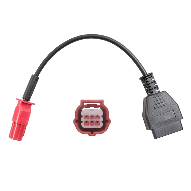 New OBD cable for honda for yamaha for suzuki motorcycle new obd connector 6 pin OBD2 16 pin Adapter