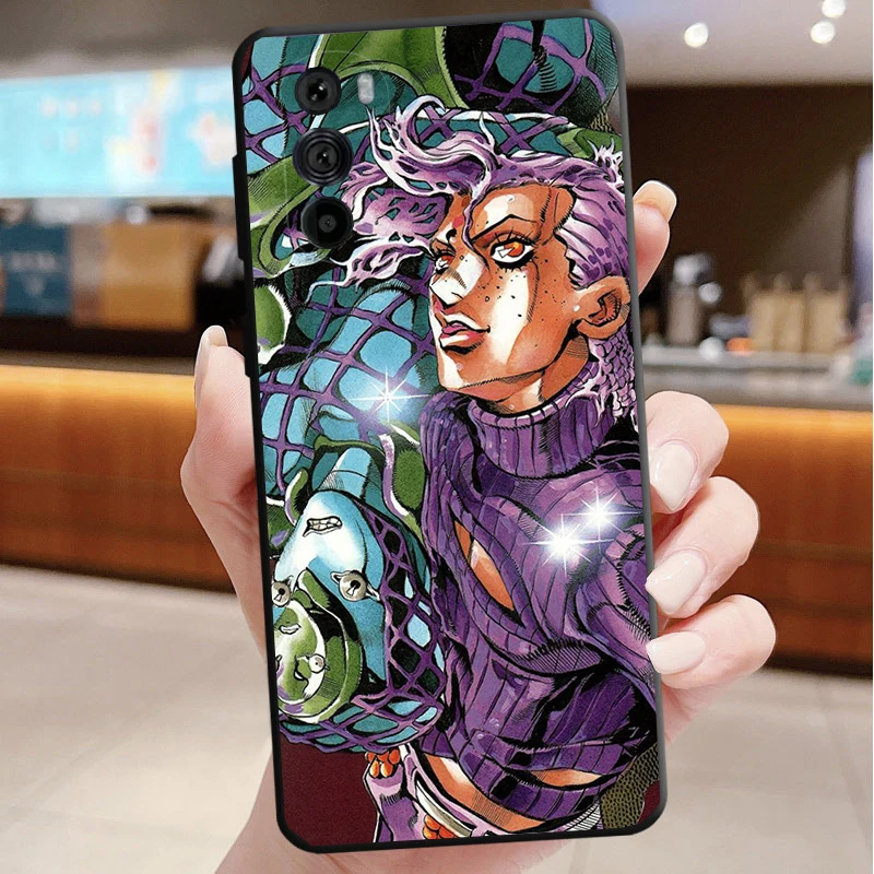 حافظة مغامرة جوتارو أنيمي جوجو الغريبة لهاتف موتورولا إيدج 50 40 برو 60 50 40 30 Ultra Neo Fusion Moto G Play G Stylus G Power