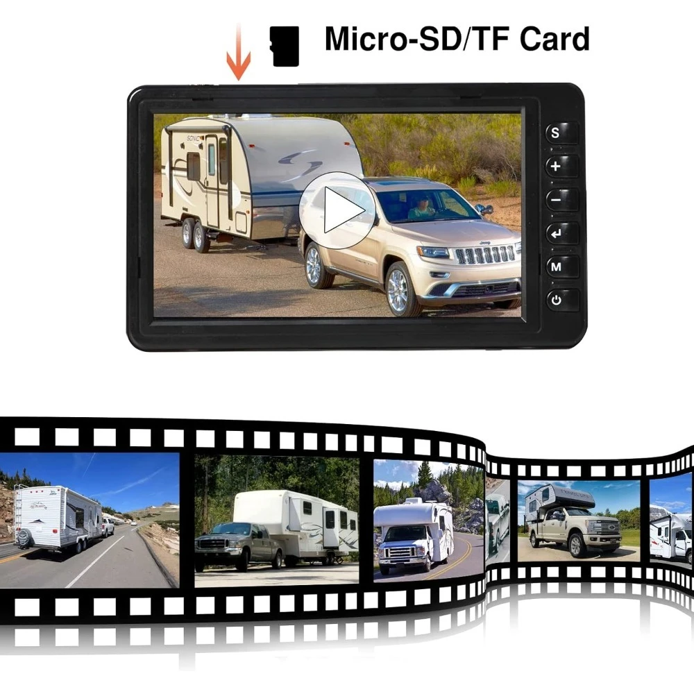 

Bar Furniture-Wireless Backup Camera 1080P FHD DVR Rearview Night Vision Cam for RV Truck Trailer Camper Van Pickup with 7 inch