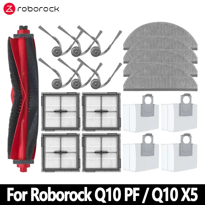 Fit For Roborock Q10 X5/Q10 PF/Q10P Robot Vacuum Cleaner Replacement Parts Accessories Main Side Brush Hepa Filter Mop Dust Bag