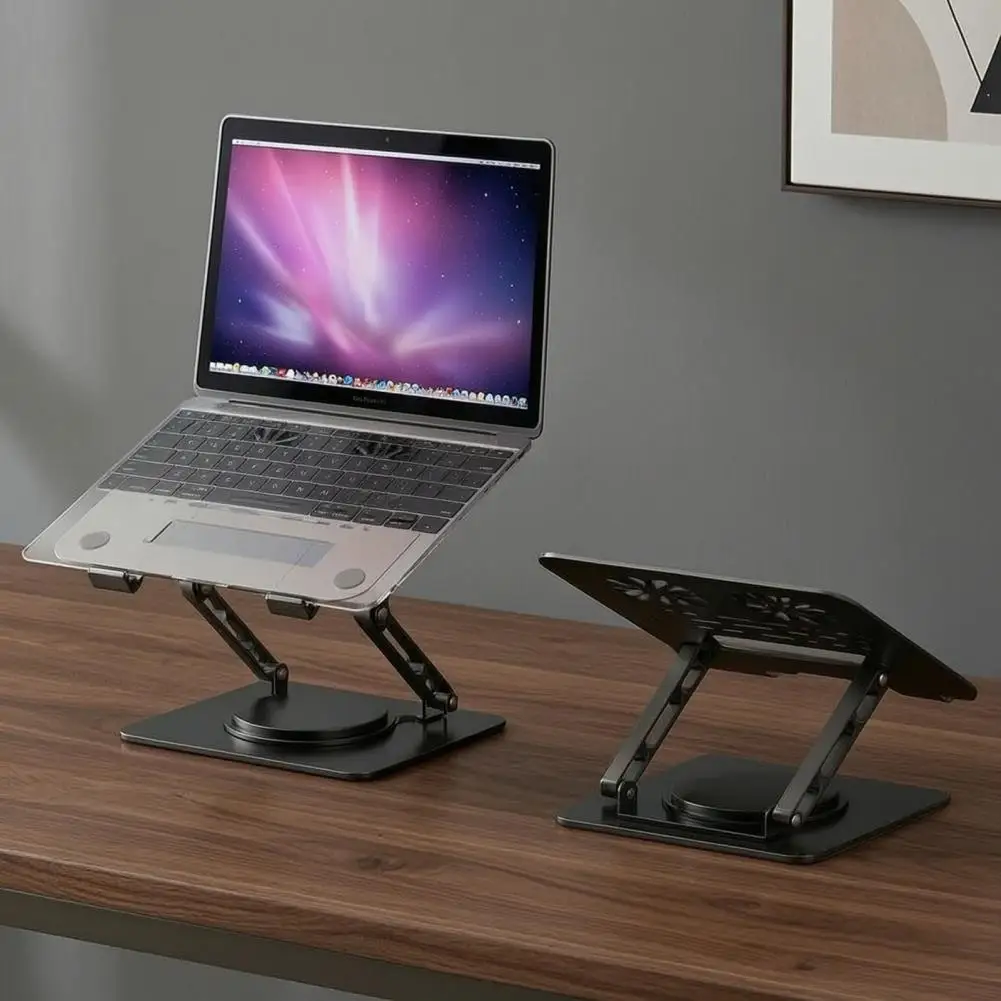 Ventilated Laptop Stand Foldable Laptop Stand for Desk Portable Height Adjustable Computer Riser Holder Ergonomic Ventilated
