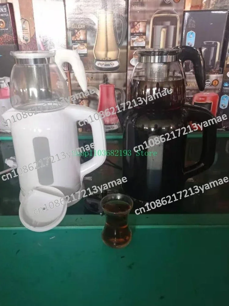 Electric Heating Teapot Sets Turkish Pot Coffee Pot Glass Tea Brewing view 3