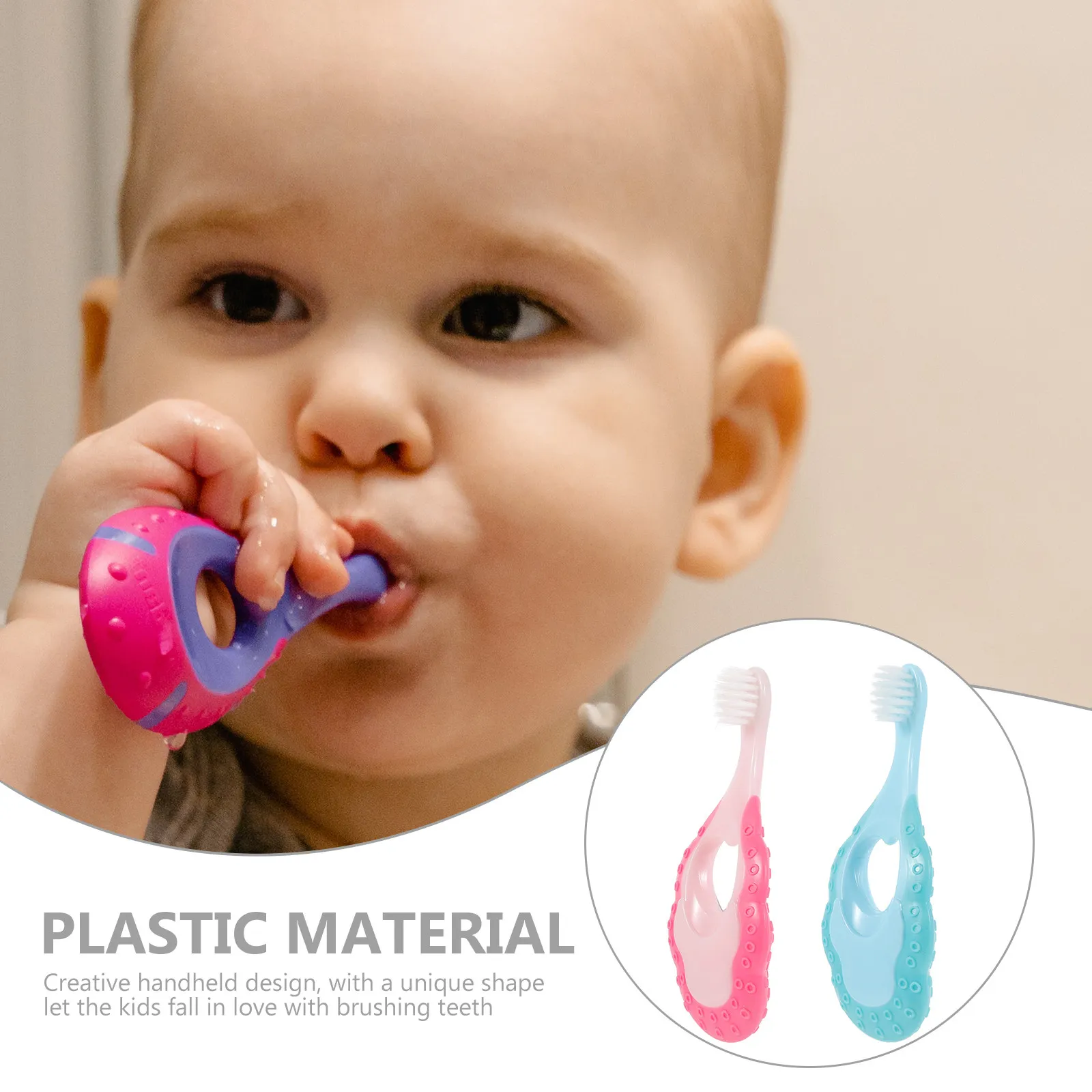 

2Pcs Kid Toothbrush Soft Manual Tooth Brushes Comfortable Ergonomic Daily Use Lovely Toddler Children Toothbrushes