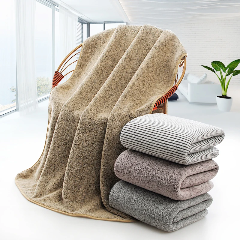 

Super soft, water-absorbent, non-peeling and non-fading bamboo charcoal fiber bath towels, home swimming covers for men and wome